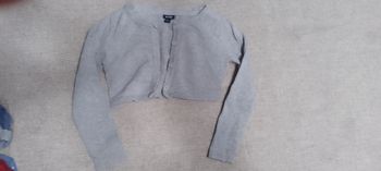 Gilet style 'bolero' gris 