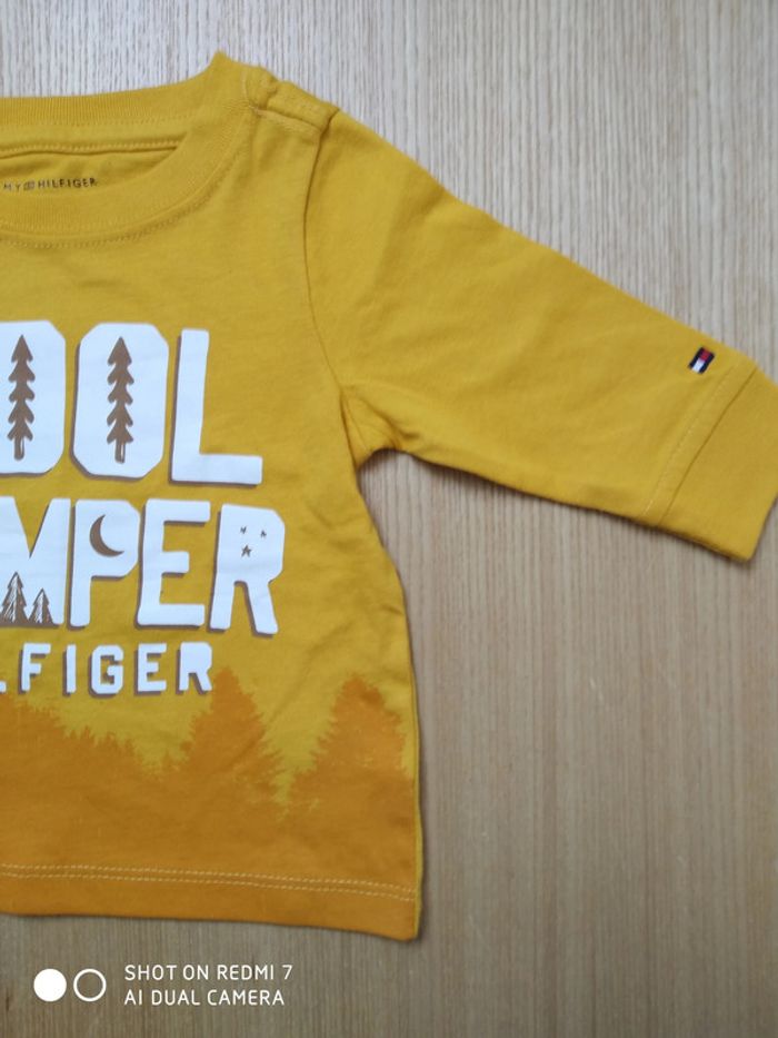 Tommy Hilfiger t shirt manches longues moutarde neuf - photo numéro 4