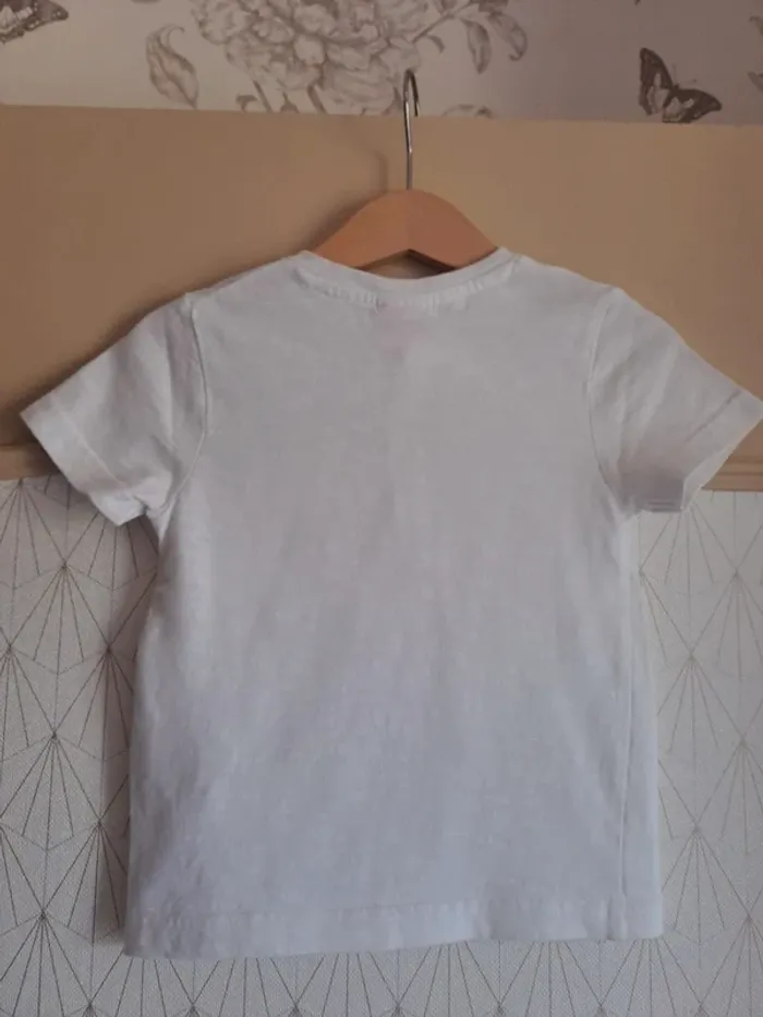 T-shirt blanc garçon comme neuf tape à l'œil 2 ans - photo numéro 6