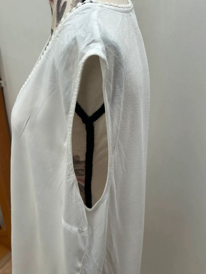 Débardeur sans manches en viscose blanc gémo femme XL été - photo numéro 4
