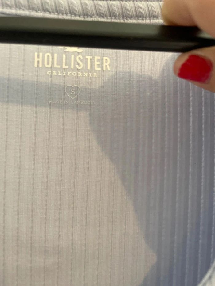 haut et t-shirt Hollister bleu clair taille S - photo numéro 3