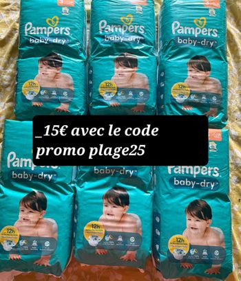 Six pack de couches Pampers taille 3 normal