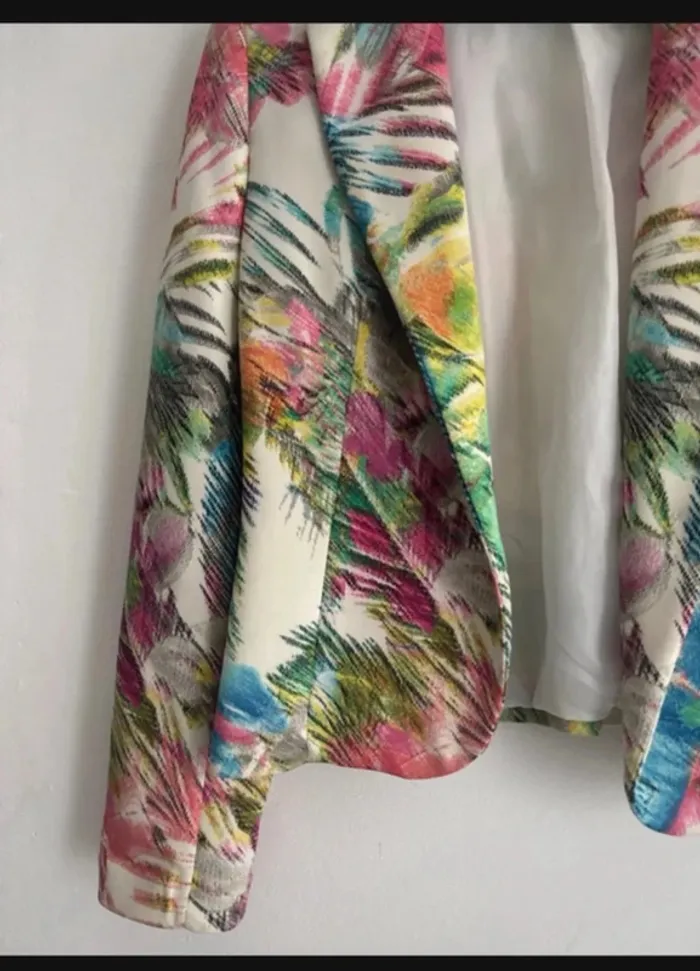Veste blazer T40 multicolore - photo numéro 4