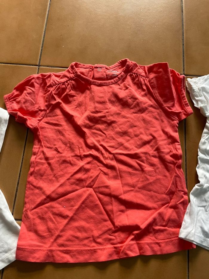 Lot 4 t shirts fille 12/18 mois - photo numéro 6