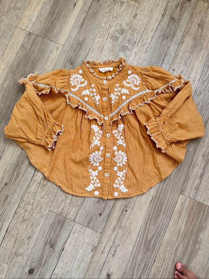 Chemise à carreaux à volant Louise Misha 4 ans - photo numéro 2