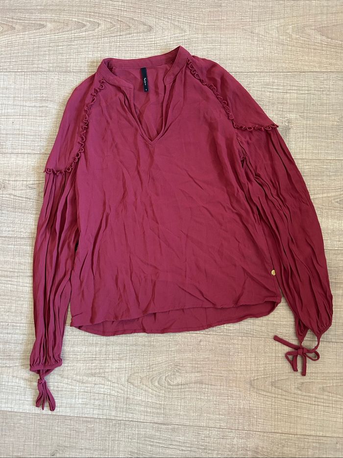 Blouse bordeaux à manches longues Pepe Jeans taille S jamais portée - photo numéro 7