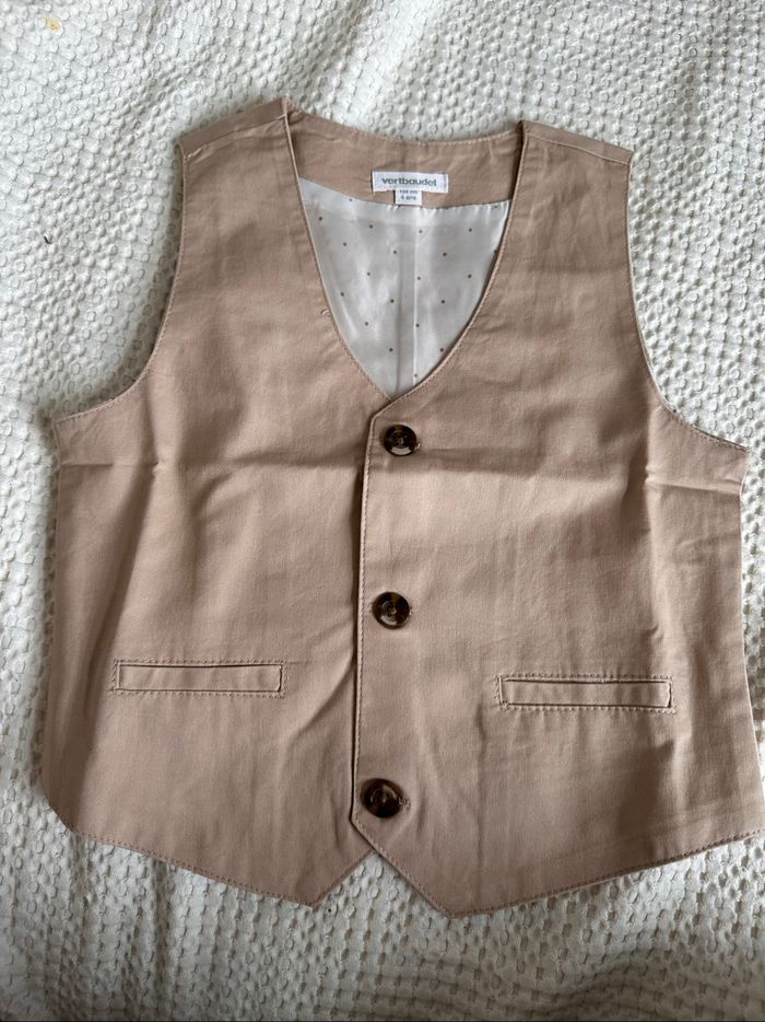 Ensemble cérémonie 4 pièces garçon - beige - photo numéro 7