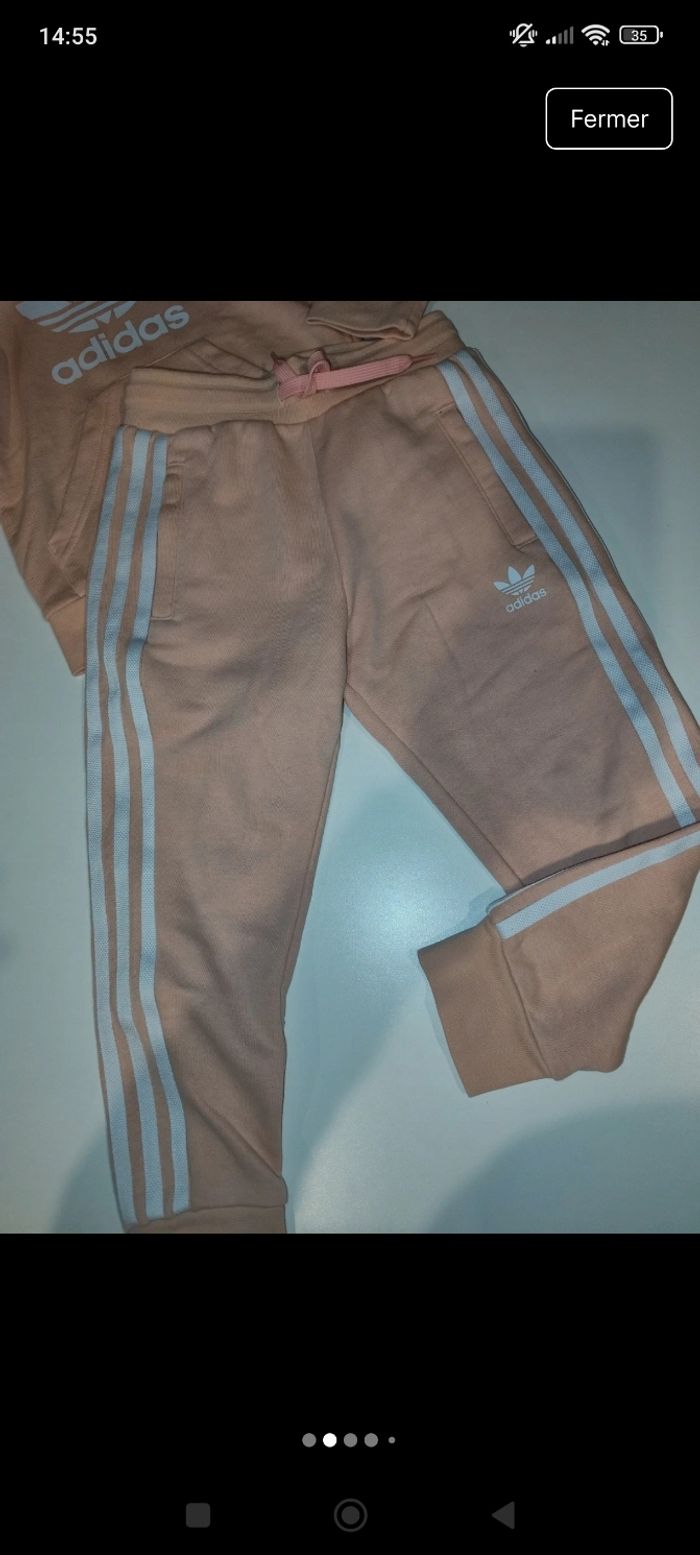 Ensemble jogging fille 4/5 ans rose - photo numéro 2