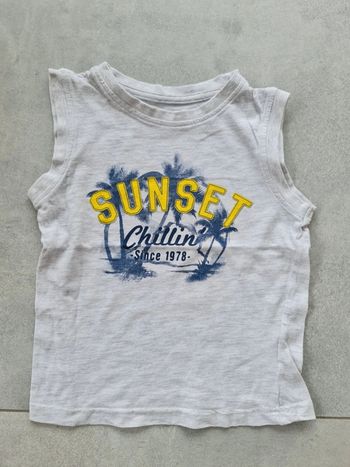 T-shirt marcel sans manches été 3 ans