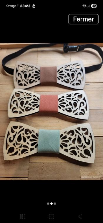 Noeud papillon en bois