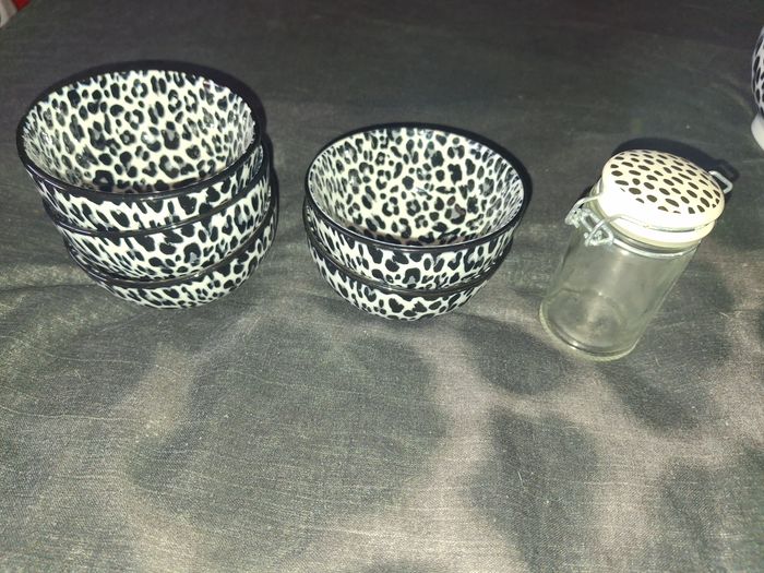 Lot 5 petits bols léopard