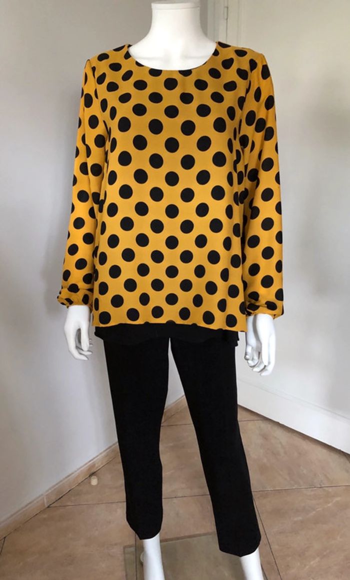 Blouse Inconnu (neuf, moutarde), M / 38 / 10 - photo numéro 2