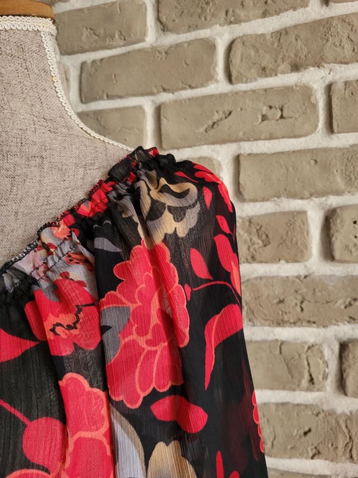 Jolie blouse patchwork fleuri Texto - bohème romantique - photo numéro 4