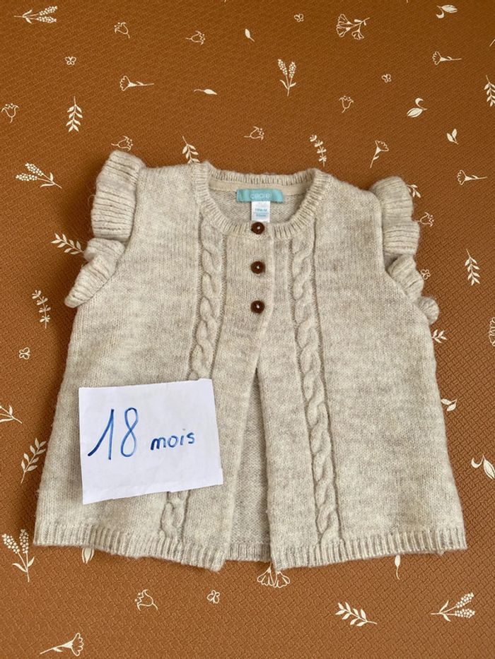 Gilet sans manches 18 mois