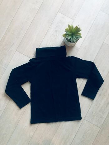 Tee-shirt col roulé noir fille Okaïdi