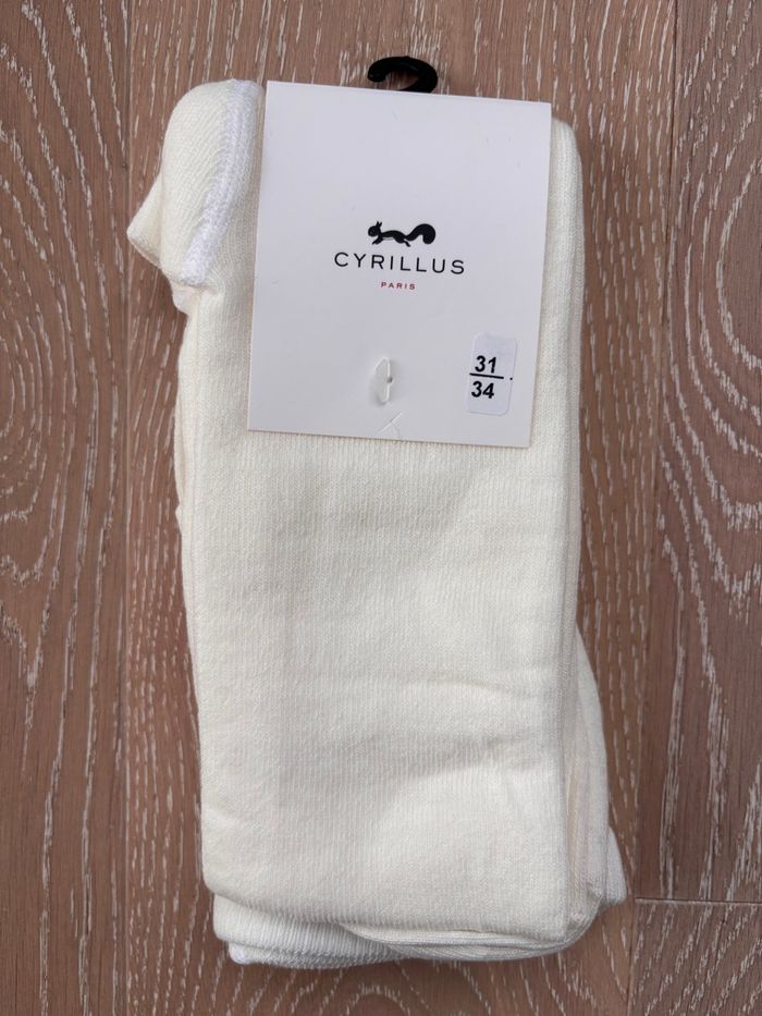 Collants fille Cyrillus pointure 31/34 blanc neuf étiquette
