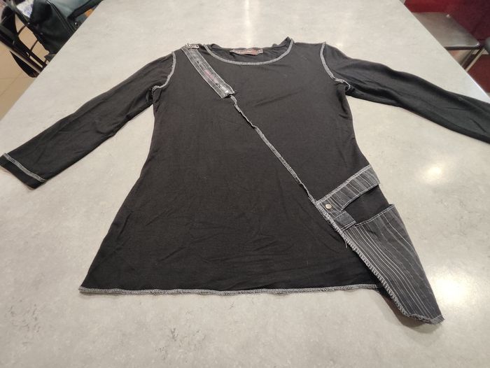 Haut noir t-shirt La Mode est à Vous LMV – Taille 1