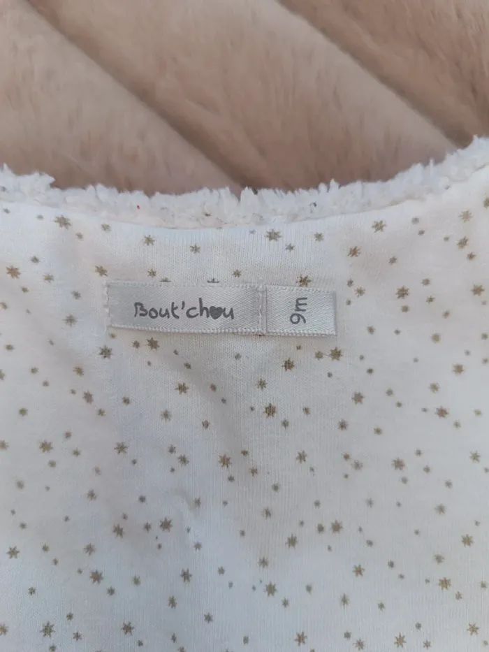 🔸Gilet Sans Manches Blanc Moumoute Fille - Bout'chou 9 Mois🔸 - photo numéro 4
