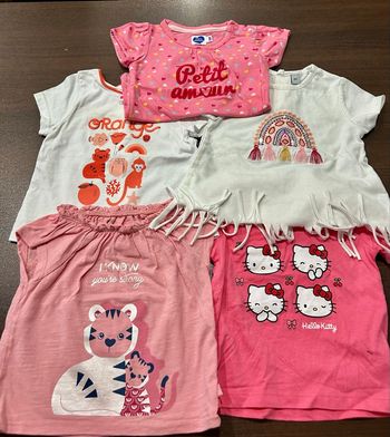 Lot de 5 tshirts manches courtes bébé filles