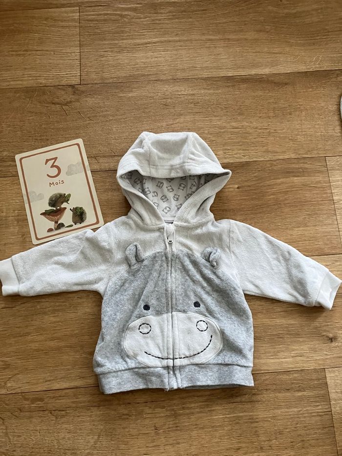 Gilet hiver 3 mois à zip