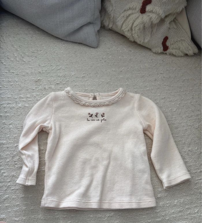 Lot Top bébé filles 1-3 mois divers marques - photo numéro 3