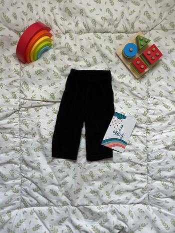 pantalon en velours noir taille élastique 3 mois