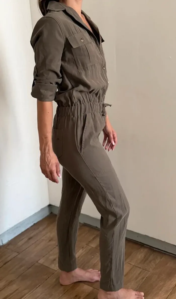 Combinaison kaki Banana Moon – Taille XS (jamais portée) - photo numéro 3
