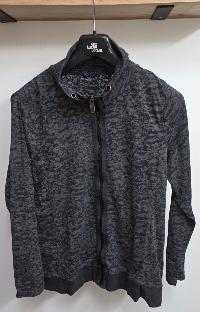 Veste zippée grise XL