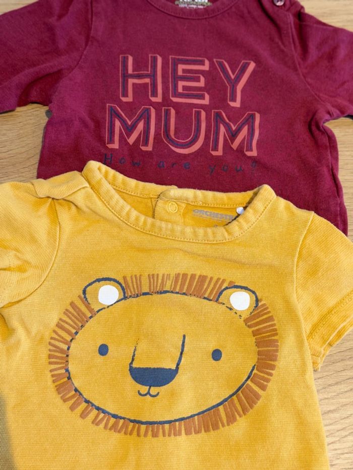 Lot de deux T-shirt taille 3mois - photo numéro 2
