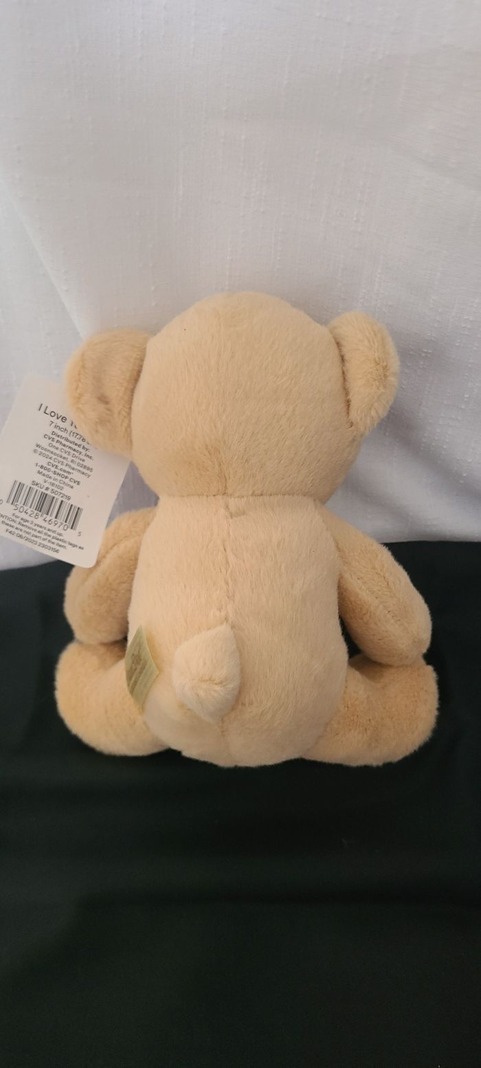 Dan Dee Brown Ours en peluche rouge en forme de cœur pour la Saint-Valentin - photo numéro 3