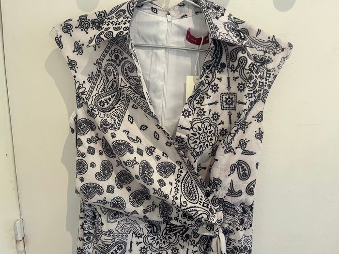 Robe longue neuves avec étiquette marque indépendante taille M motif noir et blanc - photo numéro 6