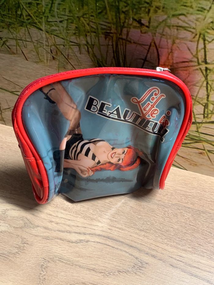 Petit sac porte feuille trousse en plastique - photo numéro 2