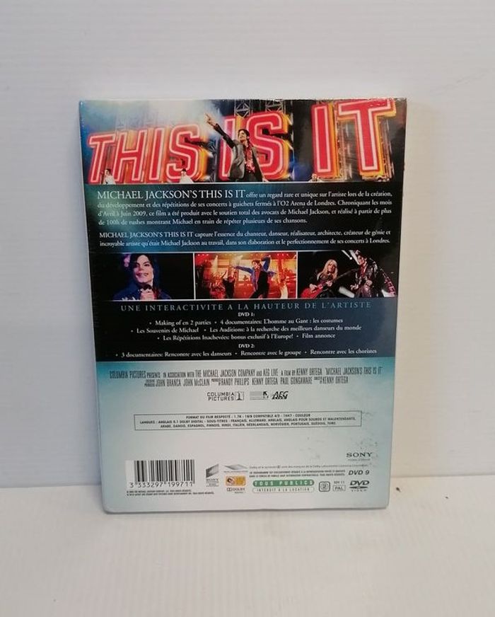 Michael Jackson's édition spéciale 2 DVD THIS IS IT (Neuf sous blister) - photo numéro 2