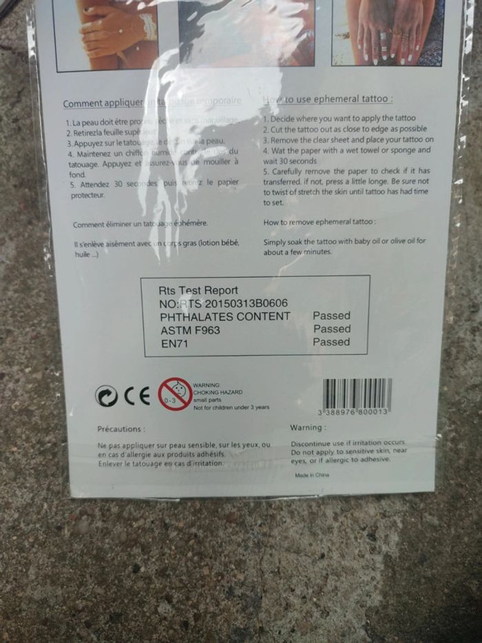 Tatouage plaquette temporaire - photo numéro 9