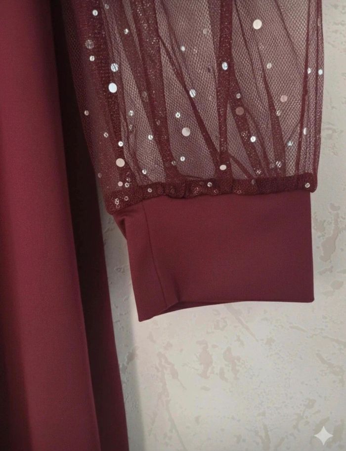 Magnifique robe rouge foncé de cérémonie taille XL 44 - photo numéro 7