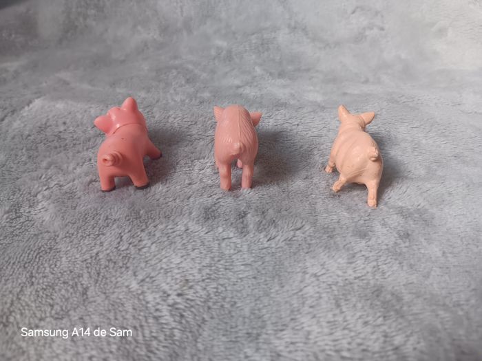 Lot de 3 figurines animaux cochons - photo numéro 4