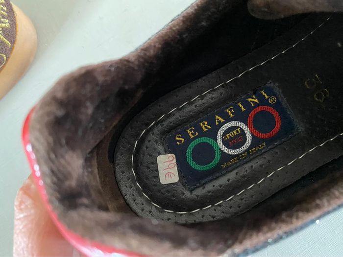 Serafini Luxury basket taille 36 marron et rouge vintage - photo numéro 9