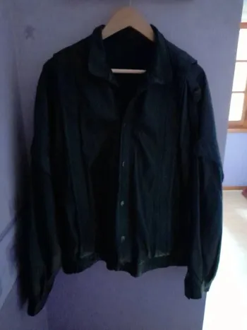 Veste Homme en Cuir Véritable Noir - Fabriquée en France