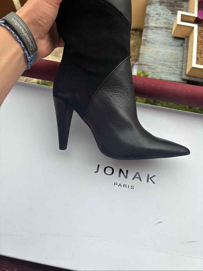 Bottes Noires Jonak à Talons Hauts - Biaggio - photo numéro 5