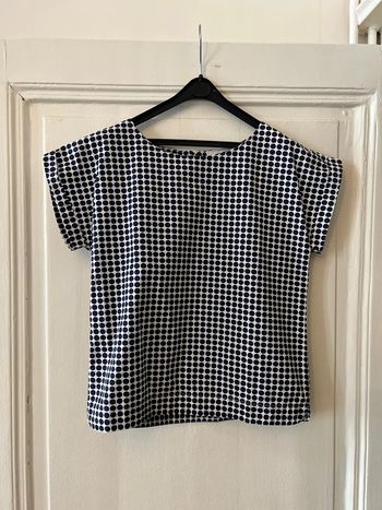 Blouse à pois manches courtes fermeture dos 12 ans - Mademoiselle Jacadi