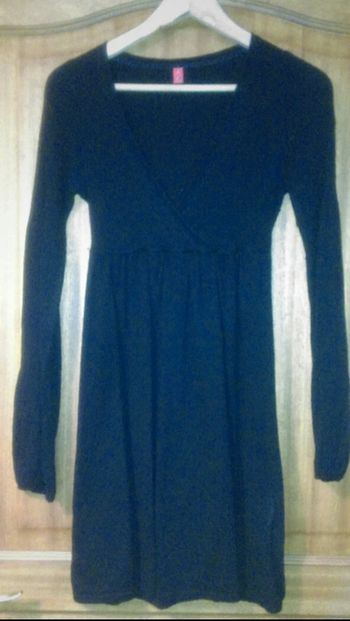 Robe laine manche longue noire