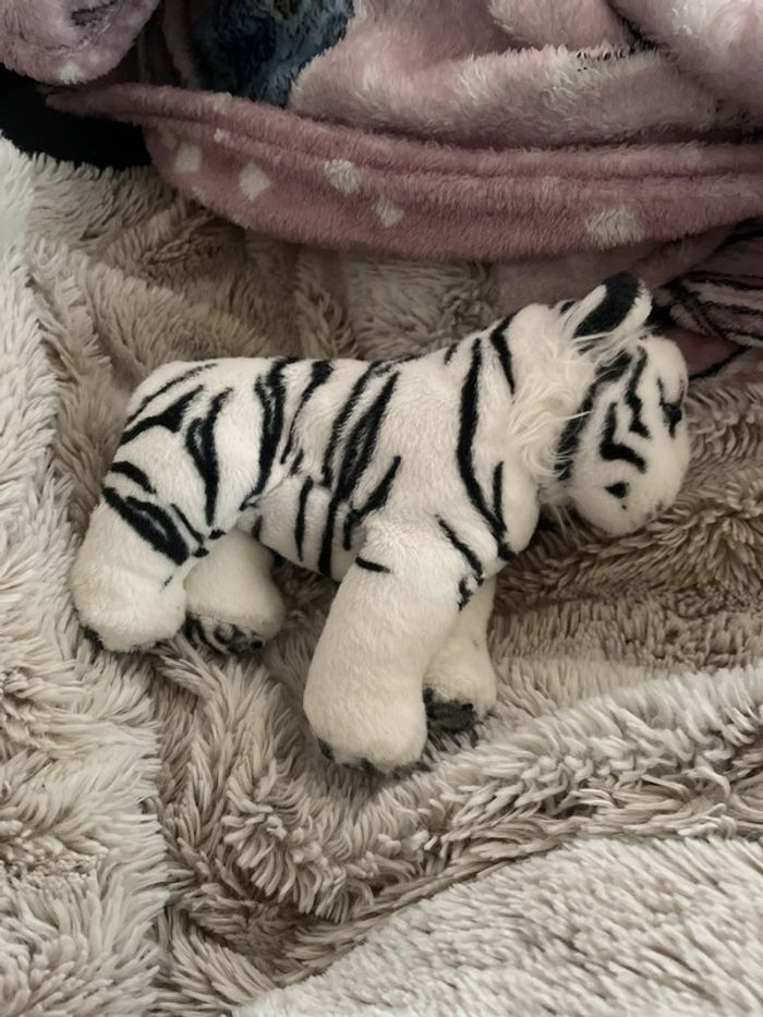 Peluche tigre blanc - photo numéro 2
