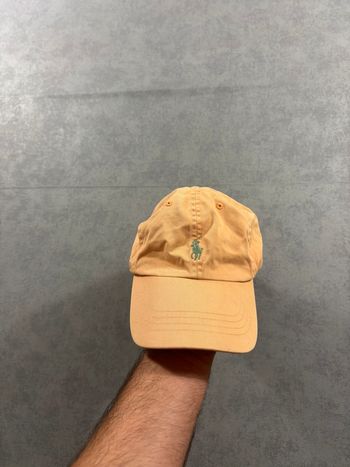 Casquette Ralph Lauren Orange et logo brodé vert