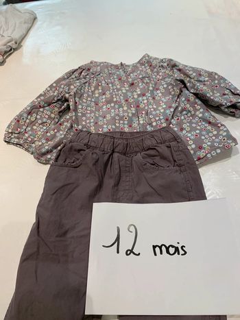 Ensemble lulu castagnette 12 mois fille