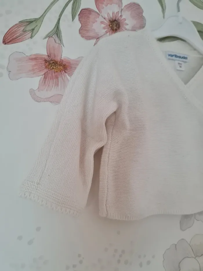 Brassière bébé blanche Vertbaudet 3 mois - photo numéro 6