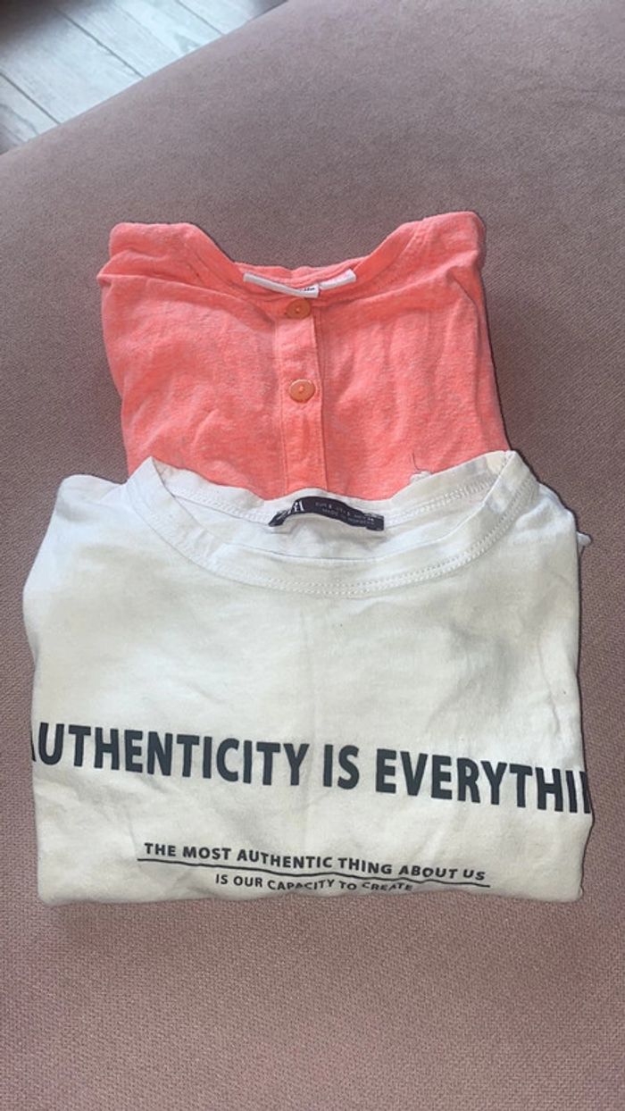 Lot combi short tee shirt