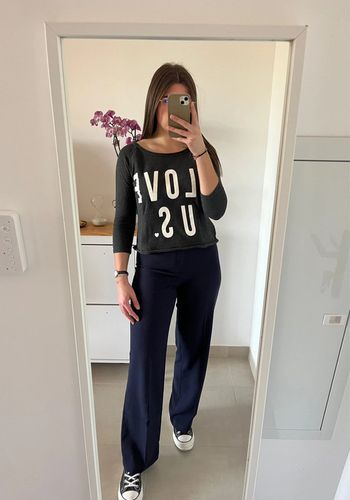 Pull manches 3/4 gris Naf Naf