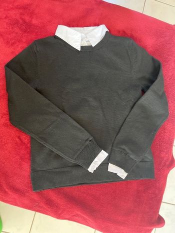 Pull avec faux col de chemise