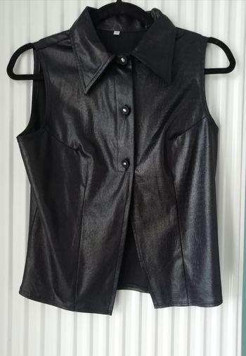 Gilet cuir sans manche