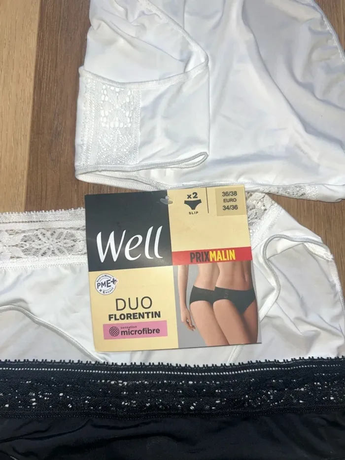 Lot de 4 slips sensation microfibre duo florentin well - photo numéro 2